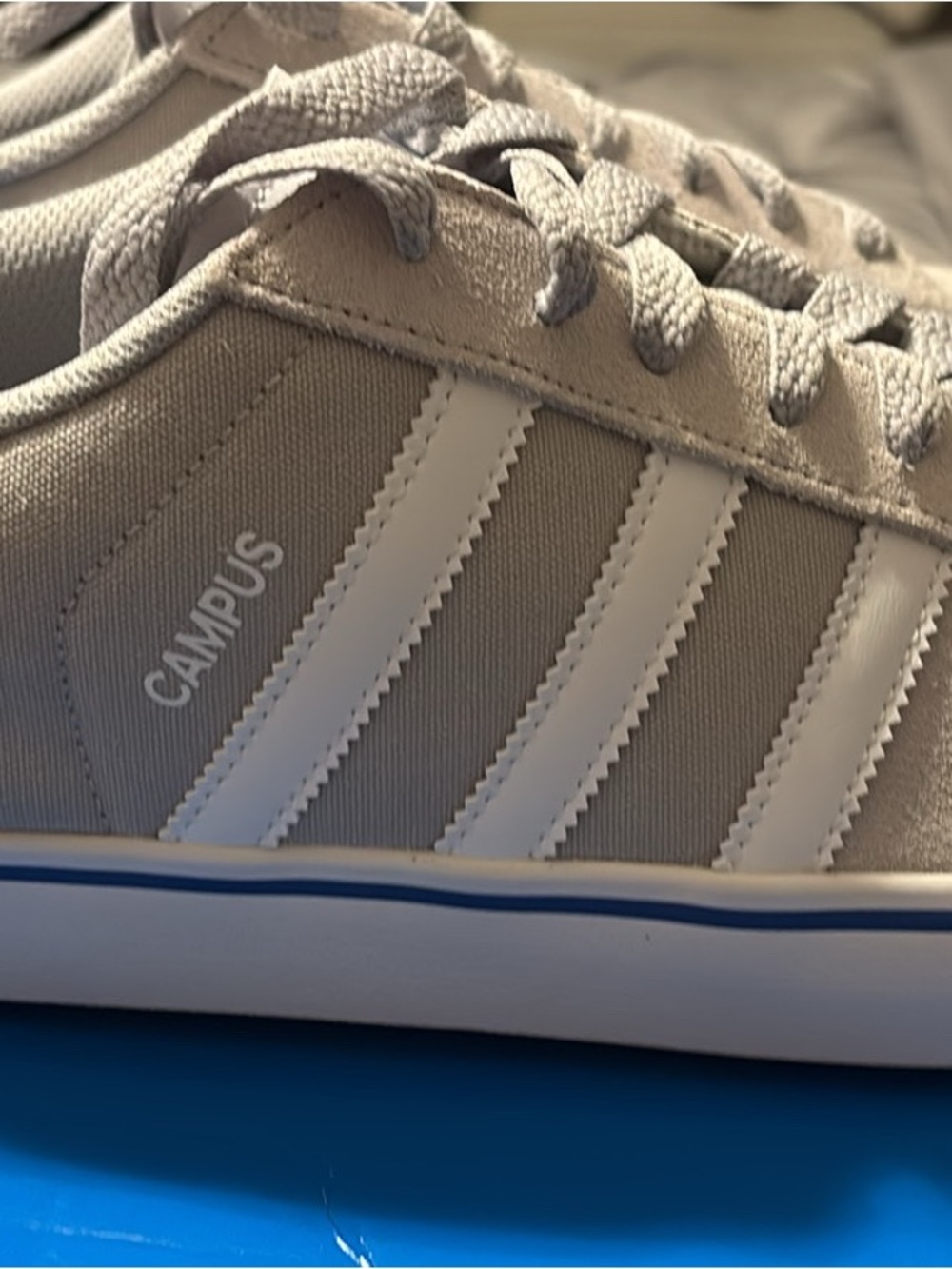 adidas Campus Low Top Sneakers in Gray and White